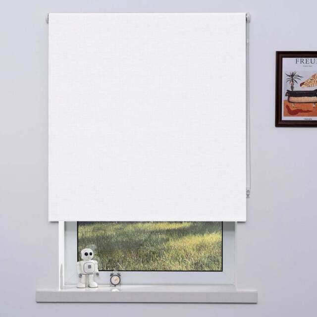 Textured Blackout Blind - Cloud/60cm - Size: W 60 x D 160cm - Wilko - image 1