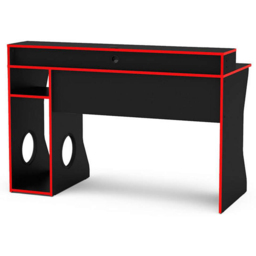 Enzo Gaming Computer Desk Black and Dark Red - Size: 59 x 130 x 92cm - Birlea - Wilko - thumbnail 5