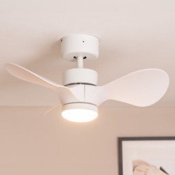 ValueLights Matt White Integrated LED Ceiling Fan with Remote 24 inch - Size: 30 x 60 x 60cm - Wilko - thumbnail 5