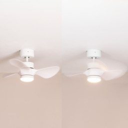 ValueLights Matt White Integrated LED Ceiling Fan with Remote 24 inch - Size: 30 x 60 x 60cm - Wilko - thumbnail 7