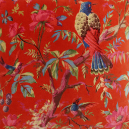 Paoletti Paradise Orange Velvet Cushion - Size: 50 x 50 cm - Wilko - thumbnail 4