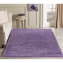 Desire Rugs Oxford Lilac Plain Shaggy Rug 120 x 170cm - Wilko - thumbnail 3