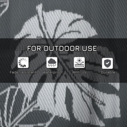 Outsunny Grey and White Reversible Outdoor Rug with Carry Bag 182 x 274cm - Size: 274 x 182 x 0.3cm - Wilko - thumbnail 7