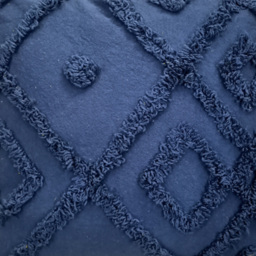 Velosso Diamond Tuft Navy Filled Cushion 43 x 43cm 2 Pack - Blue - Wilko - thumbnail 3