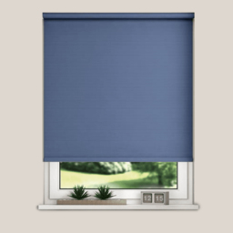 New Edge Blinds Blackout Roller Blinds Navy 80cm - Size: W 80 x D 165cm - Wilko