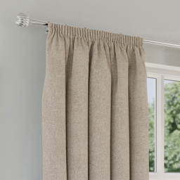 Enhanced Living Dallas Natural Thermal Blackout Pencil Pleat Curtains 229 x 229cm - Cream - Wilko - thumbnail 3