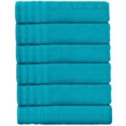 Velosso Hampi Cotton Teal Hand Towel Set of 2 - Blue - Wilko