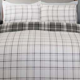 Balmoral Check Duvet Set Grey Superking - Divante Finest - Wilko - thumbnail 4