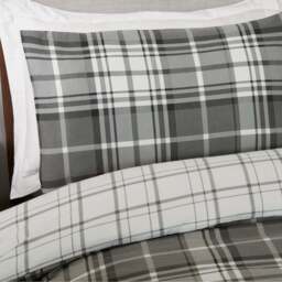 Balmoral Check Duvet Set Grey Superking - Divante Finest - Wilko - thumbnail 6