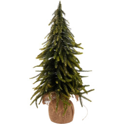 Gold Glitter Downswept Tree - Green - Wilko - thumbnail 1