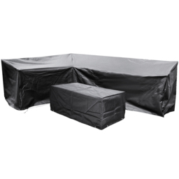 Oseasons Cozy Bay Acorn EZBreathe Left L Shape Black Patio Set Cover - Size: 93 x 238 x 182cm - Wilko