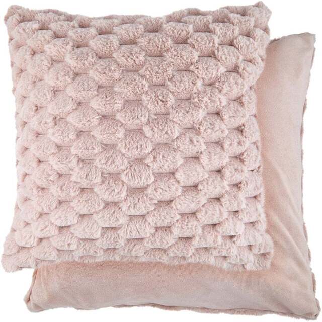 Serene Leah Collection Deluxe Blush Pink Cushion Cover 43 x 43cm - Wilko - image 1