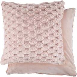 Serene Leah Collection Deluxe Blush Pink Cushion Cover 43 x 43cm - Wilko