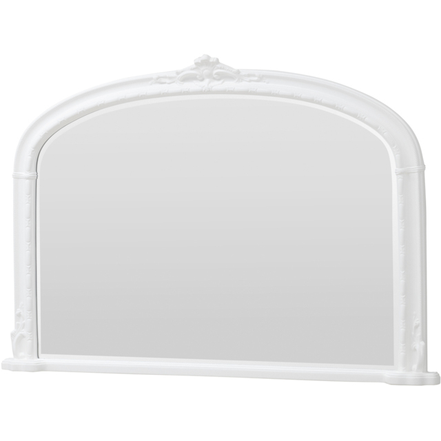 Yearn Victoria Bevelled White Overmantle Mirror 89 x 127cm - Wilko - image 1