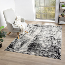 Desire Rugs Obsidian Grey Oblique Abstract Rug 120 x 170cm - Size: 170 x 120 x 0.8cm - Wilko - thumbnail 3