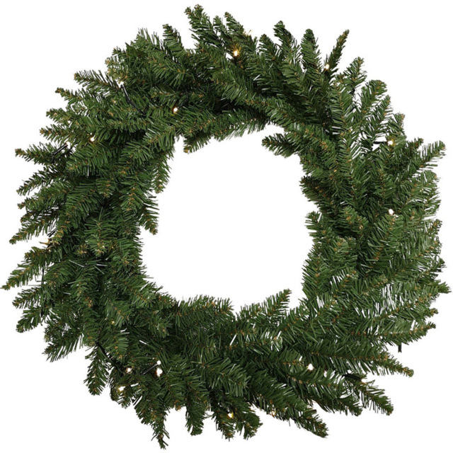 Samuel Alexander Warm White LED Christmas Wreath Green 60cm - Size: 60 x 60 x 60cm - Wilko - image 1