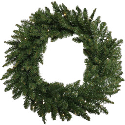 Samuel Alexander Warm White LED Christmas Wreath Green 60cm - Size: 60 x 60 x 60cm - Wilko - thumbnail 1