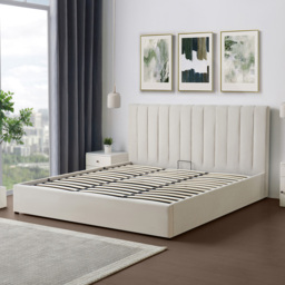 Brooklyn Evelynne Super King Beige Linen Ottoman Bed - Yellow - Wilko - thumbnail 6