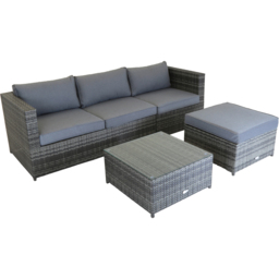 Charles Bentley 4 Seater Grey Corner Sofa Lounge Set - Wilko - thumbnail 3