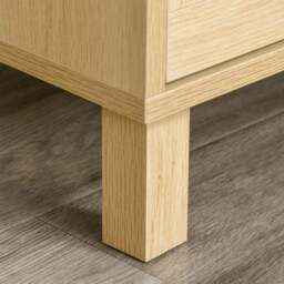 Portland Natural Wooden 3 Drawer Storage Cabinet - Size: 80 x 40 x 80cm - Wilko - thumbnail 4