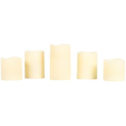 Set of 5 Flickering LED Candles - Ivory - Wilko - thumbnail 3