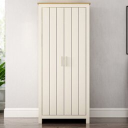 Lexington 2 Door Cream Gold Handle Wardrobe - Wilko - thumbnail 1