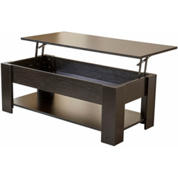 Home Source Orlando Single Shelf Black Lift Up Storage Coffee Table - Size: 51 x 50 x 100cm - Wilko - thumbnail 4