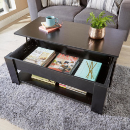 Home Source Orlando Single Shelf Black Lift Up Storage Coffee Table - Size: 51 x 50 x 100cm - Wilko - thumbnail 5