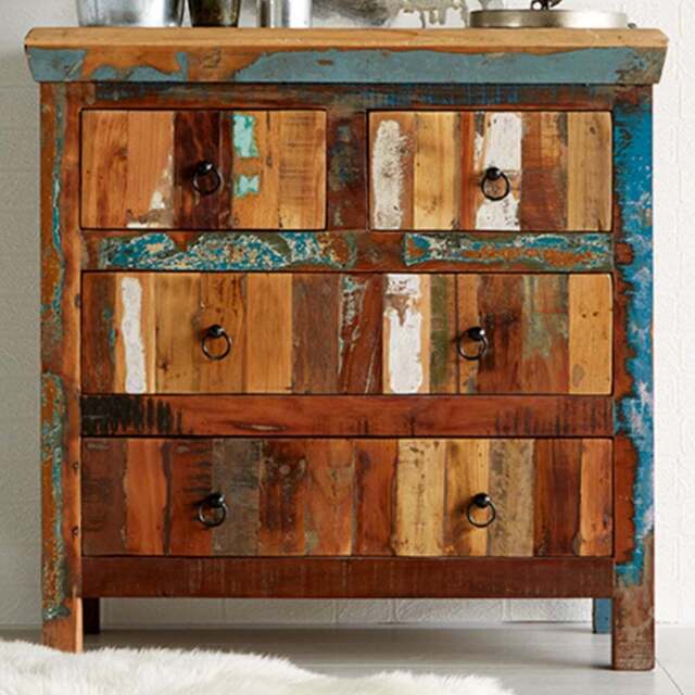 Brooklyn Camea 4 Drawer Wooden Chest of Drawers - Brown - Wilko - image 1