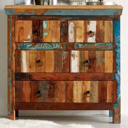 Brooklyn Camea 4 Drawer Wooden Chest of Drawers - Brown - Wilko - thumbnail 1
