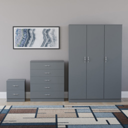 Vida Designs Riano Grey 3 Piece Bedroom Furniture Set - Wilko - thumbnail 3