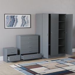 Vida Designs Riano Grey 3 Piece Bedroom Furniture Set - Wilko - thumbnail 5