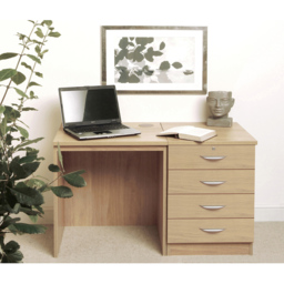 R White Cabinets 4 Drawer Light Brown Set-05 Desk - Size: 72.8 x 107.9 x 54cm - Wilko - thumbnail 5