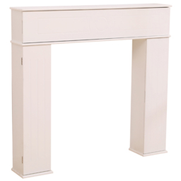 FurnitureHMD 3 Door White Fireplace Surround Edge Storage Unit - Size: 100 x 107 x 18cm - Wilko - thumbnail 3