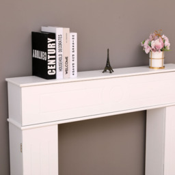 FurnitureHMD 3 Door White Fireplace Surround Edge Storage Unit - Size: 100 x 107 x 18cm - Wilko - thumbnail 6
