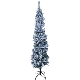 Premier Green Snow Flocked Spruce Pine Artificial Christmas Tree 6.5ft - Size: 6ft - Samuel Alexander - Wilko