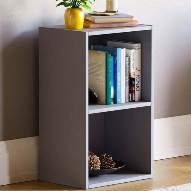 VIDA DESIGNS Oxford 2 Cube Grey Bookcase - Size: 2 Shelf - Wilko - image 1
