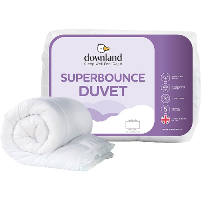 Downland Super Bounce 7.5 Tog Duvet White Single - Wilko - image 1