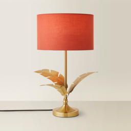 ValueLights Christina Rust Red and Gold Palm Leaf Single Stem Table Lamp and Bulb - Size: 47.5 x 29 x 29cm - Wilko - thumbnail 6