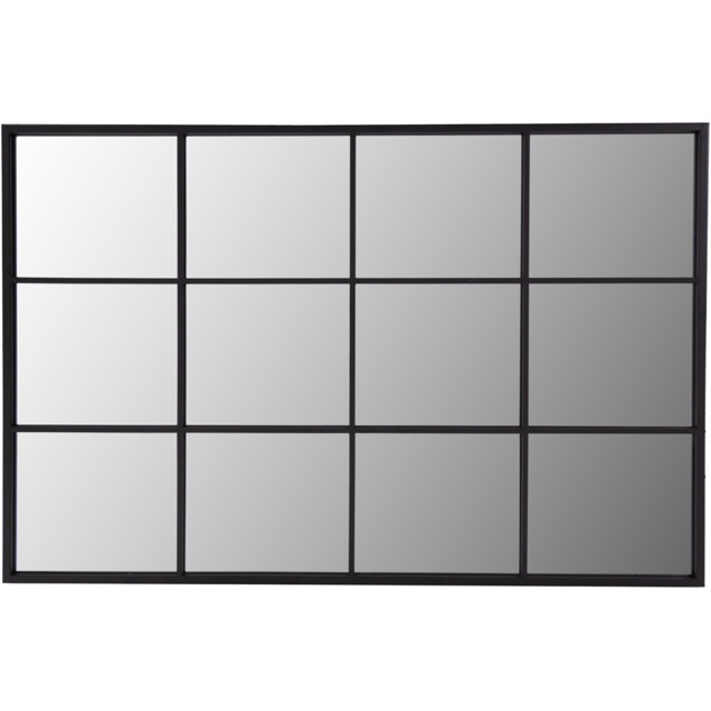 Charles Bentley Large Black Industrial Garden Mirror 120 x 80cm - Wilko - image 1