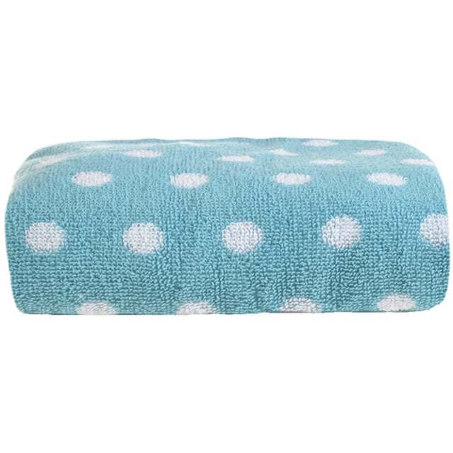 Allure Bath Fashions Duckegg Polka Dot Hand Towel - Size: 50 x 90cm - Blue - Wilko - image 1