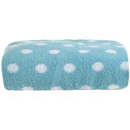 Allure Bath Fashions Duckegg Polka Dot Hand Towel - Size: 50 x 90cm - Blue - Wilko - thumbnail 1