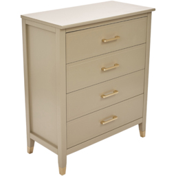 Palazzi 4 Drawer Clay Chest of Drawers - Cream - Wilko - thumbnail 5