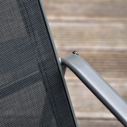 Outsunny 4 Seater Black Garden Furniture Set with Glass Top Table - Wilko - thumbnail 4