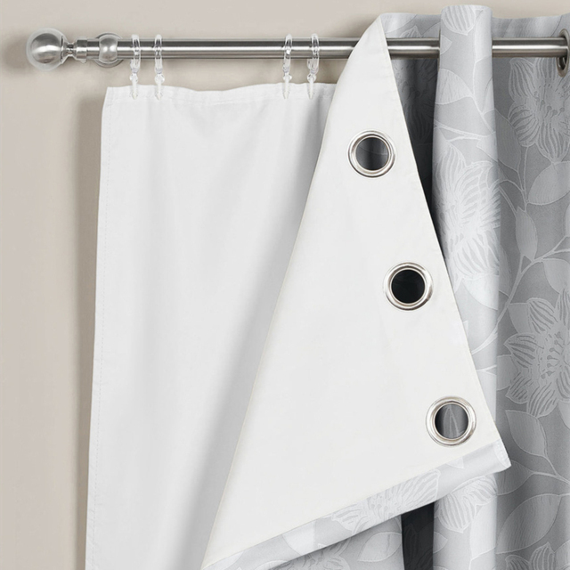Velosso White Blackout Eyelet Curtains Lining 168 x 178cm - Size: W 168 x D 178cm - Wilko - image 1