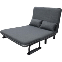 Alivio 2-in-1 Double Grey Adjustable Backrest Foldable Sofa Bed - Size: 2 Seater - Wilko - thumbnail 4
