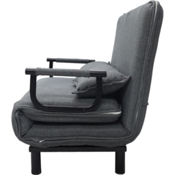 Alivio 2-in-1 Double Grey Adjustable Backrest Foldable Sofa Bed - Size: 2 Seater - Wilko - thumbnail 6