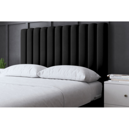 DS Living Evangeline Double Black Upholstered Bed Frame with Headboard - Wilko - thumbnail 4