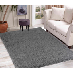 Desire Rugs Oxford Dark Grey Plain Shaggy Rug 120 x 170cm - Wilko - thumbnail 5