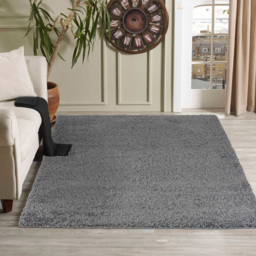 Desire Rugs Oxford Dark Grey Plain Shaggy Rug 120 x 170cm - Wilko - thumbnail 3